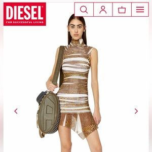 Diesal D Varius dress in military green size small (size 40)